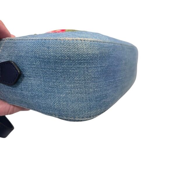 GUCCI
Denim Matelasse Embroidered Small GG Marmont Chain Shoulder Bag Blue - Picture 12 of 12